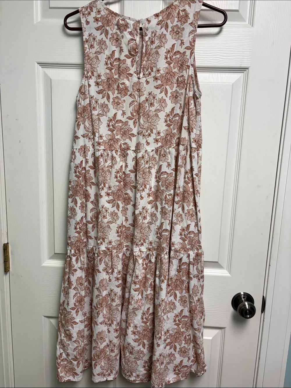 Petal & Pup Cream Dress with Brown Floral Print Size 6 - Picture 2 of 5